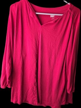 Lands' End Women's Long Sleeve V-Neck Tunic - Red
